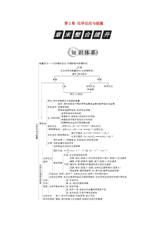 高中化学 第2章 化学反应与能量章末整合提升学案 新人教版必修2-新人教版高二必修2化学学案