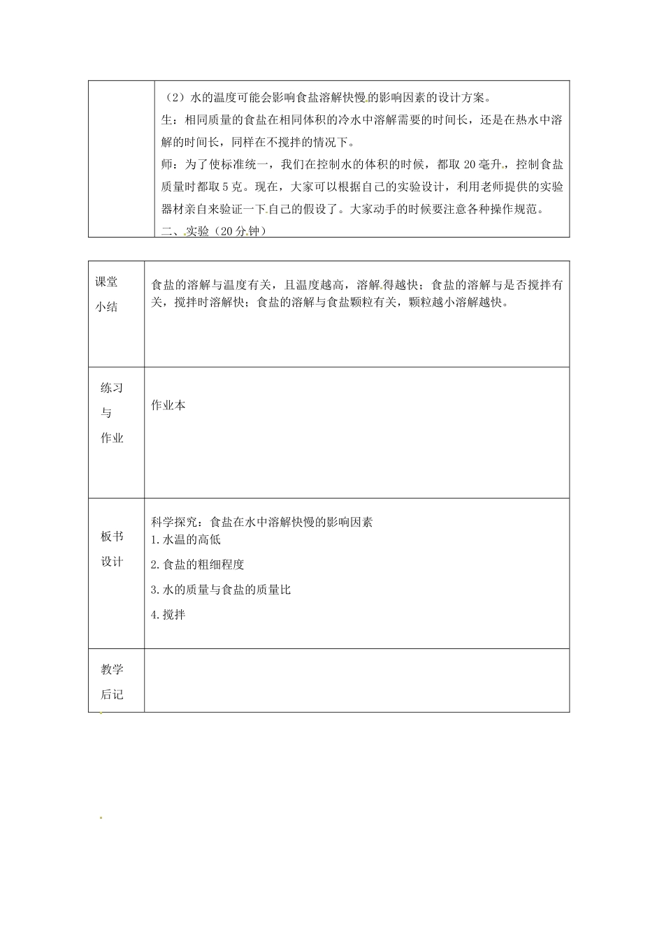 浙江省绍兴县杨汛桥镇中学七年级科学上册 4.5 物质的溶解性(2)教案 浙教版_第3页