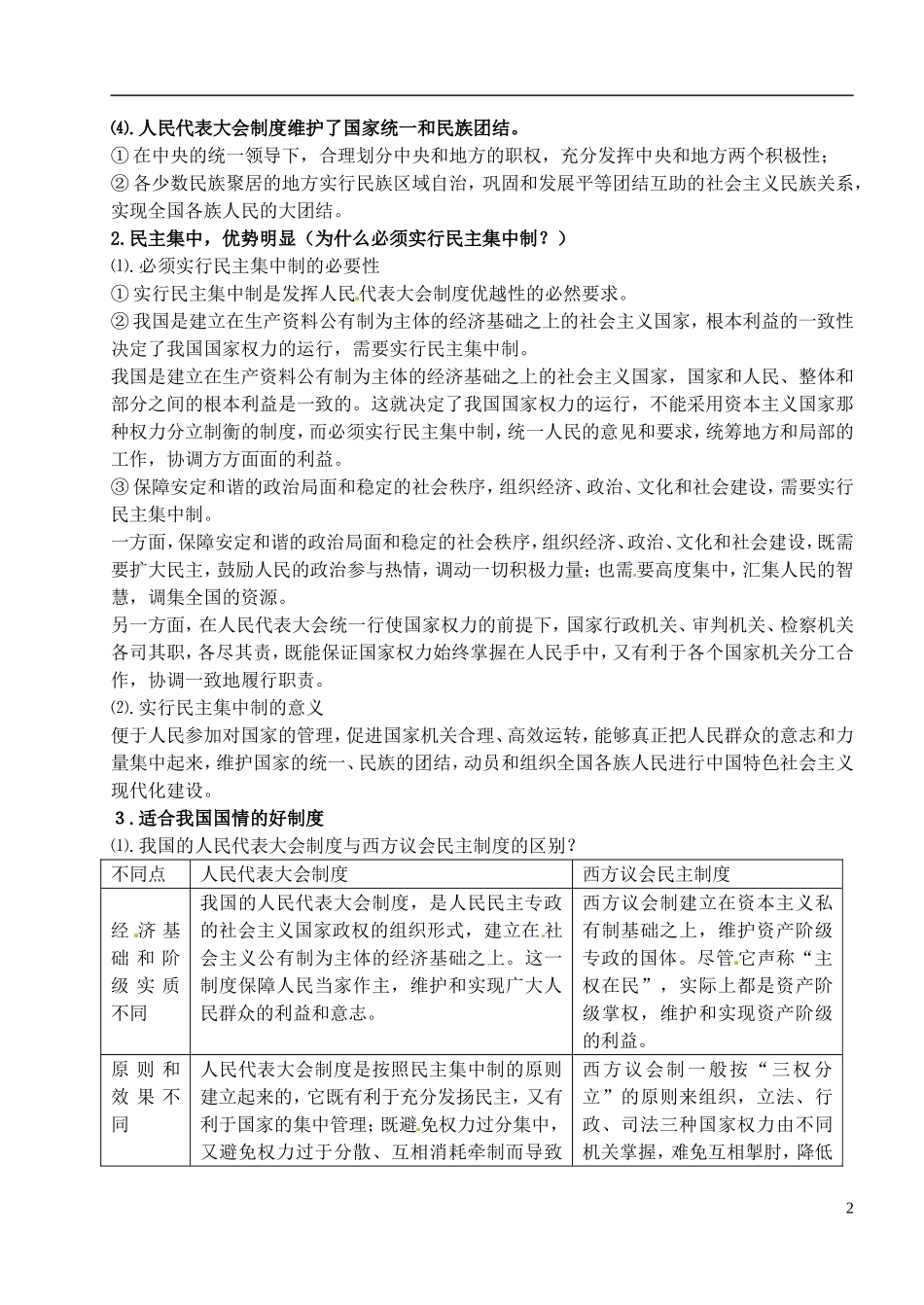 湖南省蓝山二中高中政治 4-3人民代表大会制度具有强大生命力教案 新人教版选修3_第2页