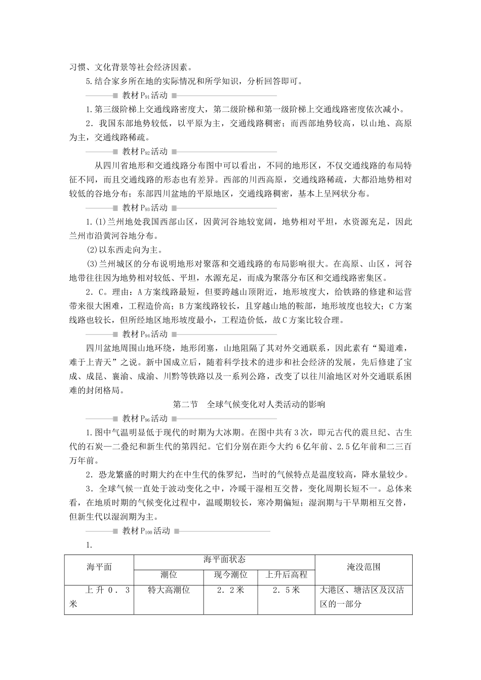 高中地理 第四章 自然环境对人类活动的影响 6 章末整合提升学案 湘教版必修1-湘教版高一必修1地理学案_第2页