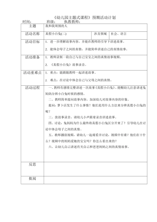 真假小白兔(社会：故事)第二课时新