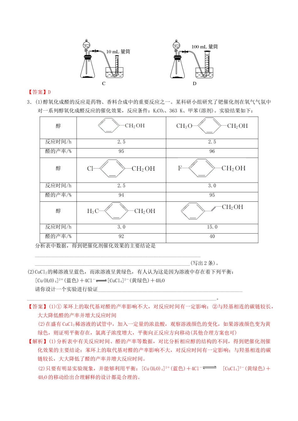 高考化学二轮复习 专题15 实验方案的设计与评价学案 鲁科版-鲁科版高三全册化学学案_第3页