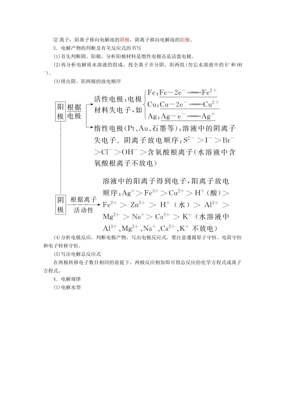高考化学一轮复习 第7章 电化学基础 第2节 电解池 金属的电化学腐蚀与防护学案-人教版高三全册化学学案_第2页