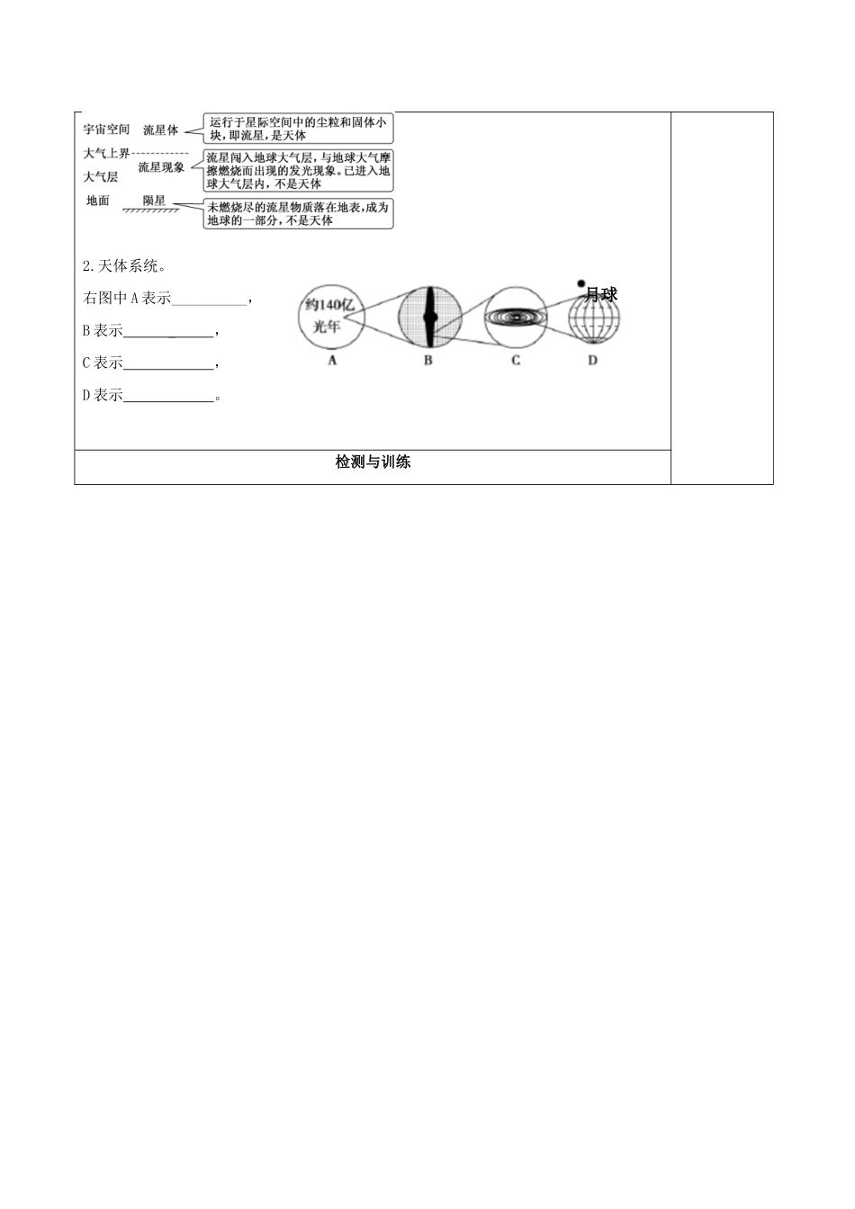 高中地理 第一单元 宇宙地球 第一课 宇宙导学案 鲁教版必修1-鲁教版高一必修1地理学案_第3页