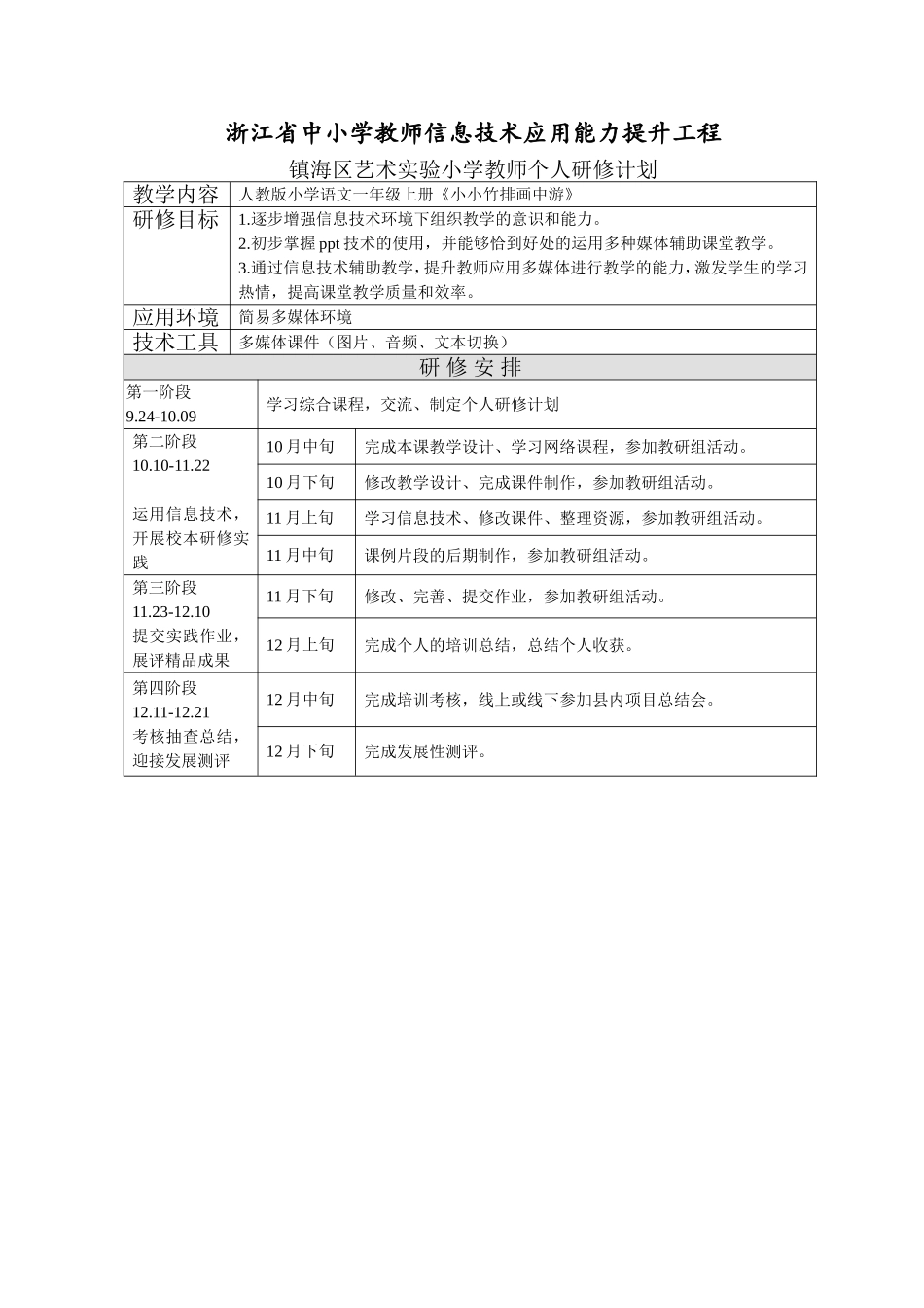 徐璐个人研修计划_第1页