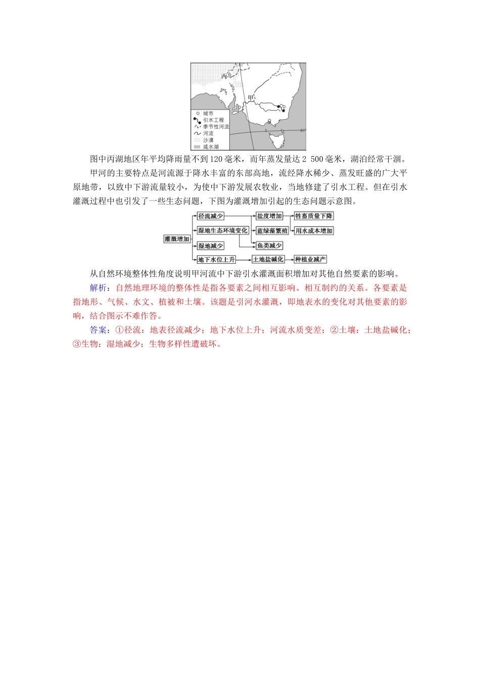 高考地理一轮复习 第一部分 第六单元 自然地理环境的整体性与差异性单元综合提升学案-人教版高三全册地理学案_第3页