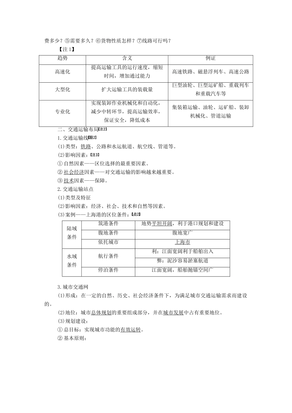 高考地理一轮复习 模块二 第四单元 人类活动的地域联系 第一讲 人类活动地域联系的主要方式 交通运输布局学案（含解析）鲁教版-鲁教版高三全册地理学案_第2页