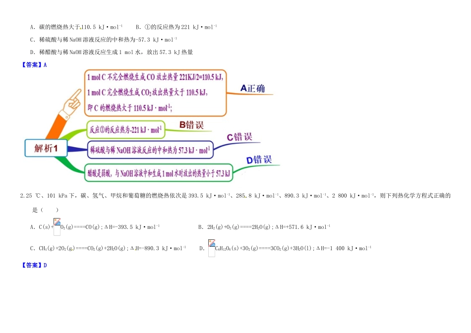 高中化学 1.2燃烧热 能源教材图解学案 新人教版选修4-新人教版高二选修4化学学案_第2页