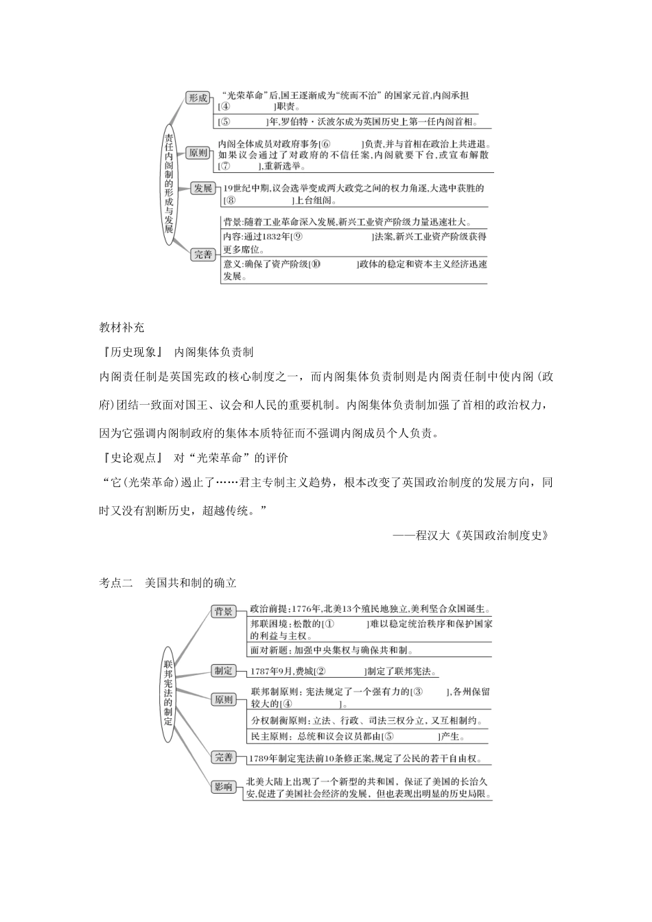 高考历史一轮复习 第二单元 西方政治文明的演进 第5讲 渐进的制度创新和北美大陆上的新体制学案 岳麓版-岳麓版高三全册历史学案_第2页