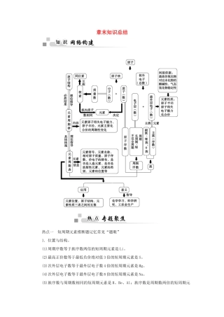 高中化学 章末知识总结学案1 鲁科版必修2-鲁科版高一必修2化学学案
