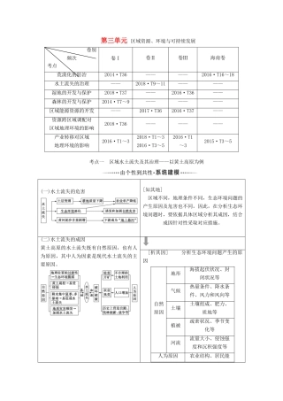 高考地理一轮复习 模块三 第三单元 区域资源、环境与可持续发展学案（含解析）鲁教版-鲁教版高三全册地理学案