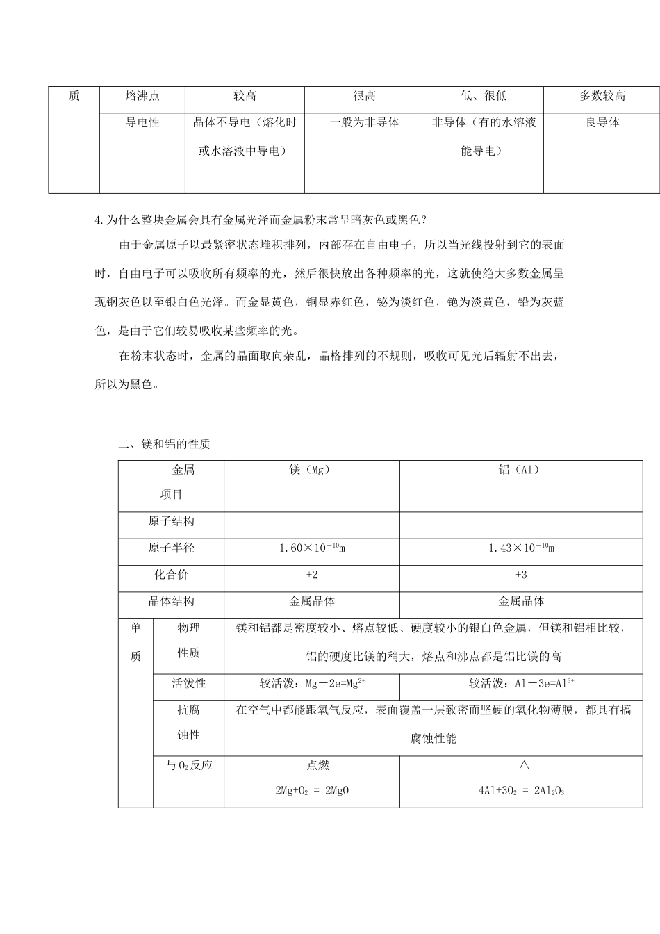 高中化学 2.4 镁和铝的冶炼学案3 苏教版选修2-苏教版高中选修2化学学案_第3页