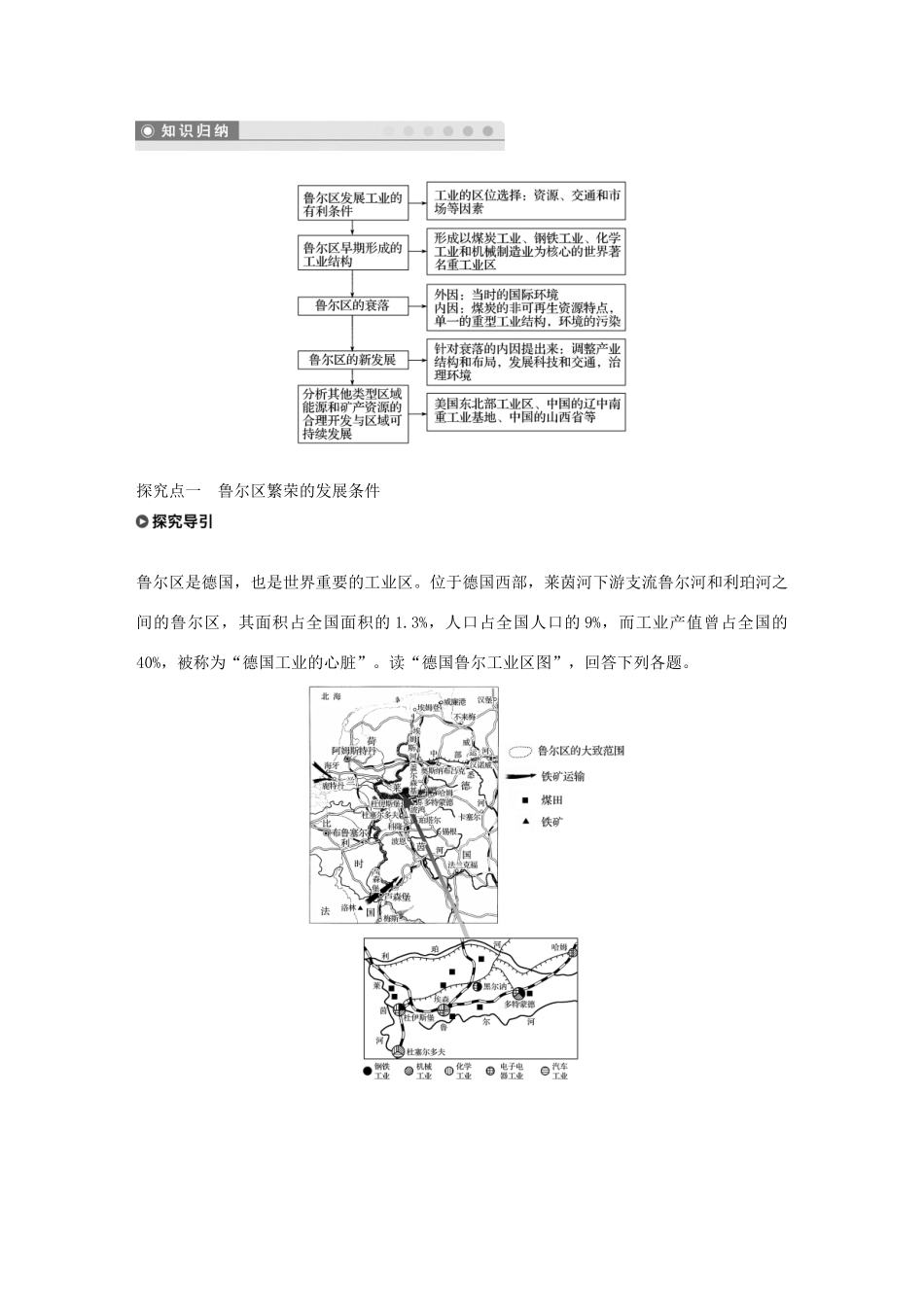 高中地理 第二章 区域可持续发展 第五节 矿产资源合理开发和区域可持续发展学案 中图版必修3-中图版高一必修3地理学案_第3页
