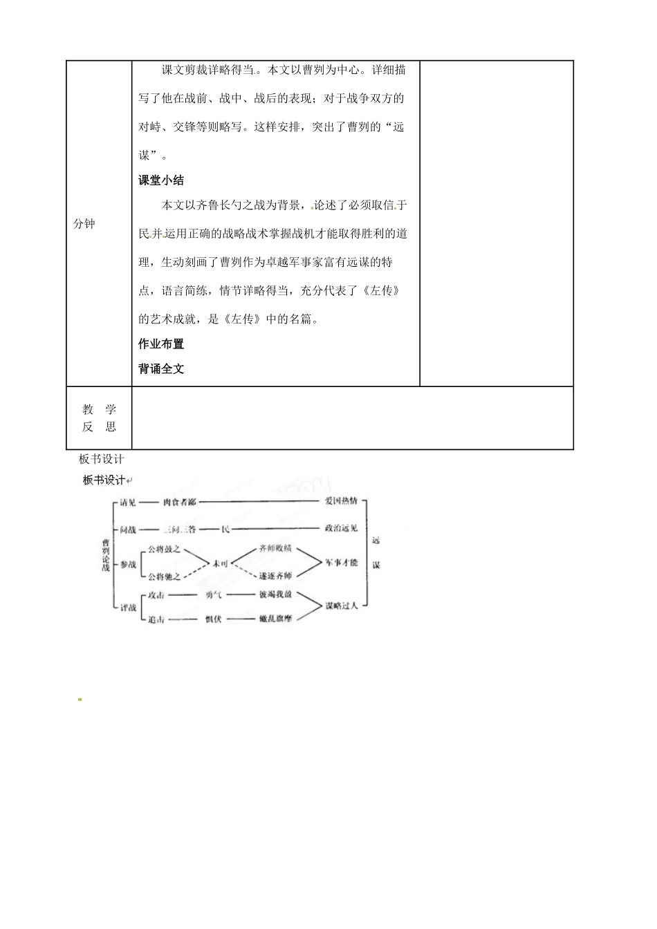 黑龙江省虎林市八五零农场学校九年级语文下册 曹刿教学设计2 新人教版_第3页