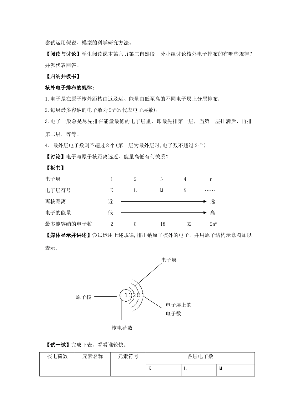 高中化学 《原子结构》 第二课时 教学案 新人教版必修2_第2页