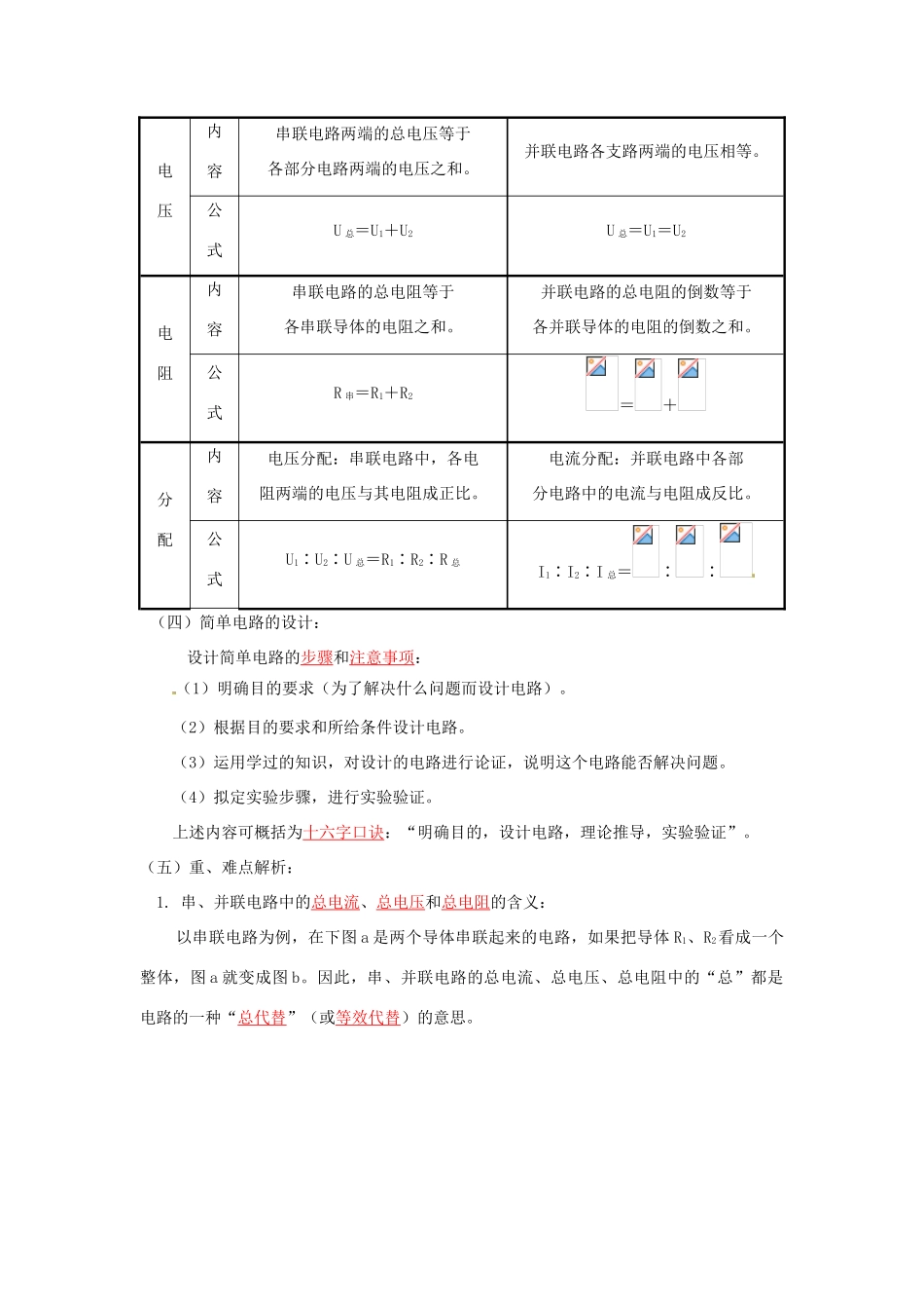 秋九年级物理上册 第14章《欧姆定律》教案 苏科版-苏科版初中九年级上册物理教案_第2页