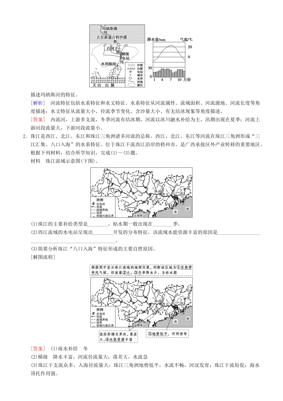 高考地理一轮复习 第三十一讲 流域综合治理与开发——以田纳西河流域为例讲练结合学案-人教版高三全册地理学案_第3页