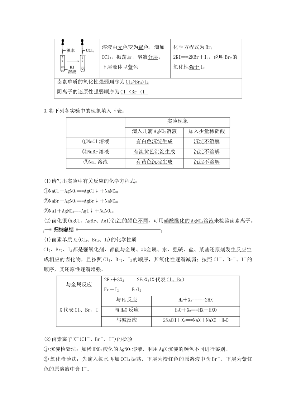 高中化学 第3章 自然界中的元素 第4节 第2课时 溴与海水提溴学案 鲁科版必修1-鲁科版高中必修1化学学案_第2页