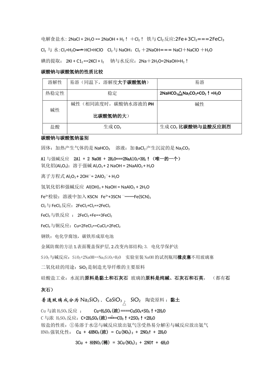 高三化学复习学案：知识点强化记忆_第3页