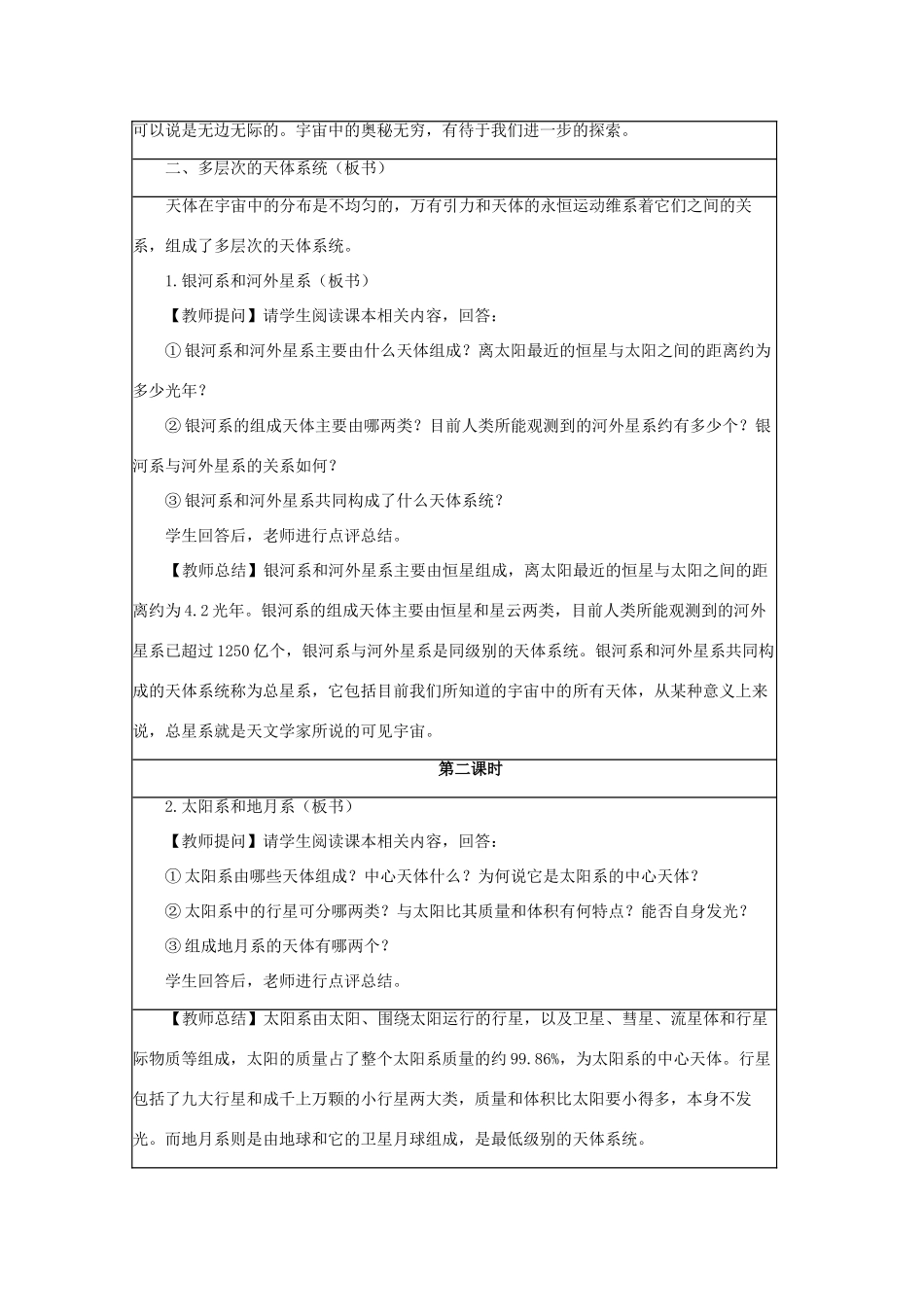 高中地理 第一章 宇宙中的地球 1.1 地球的宇宙环境学案 湘教版必修1-湘教版高一必修1地理学案_第3页