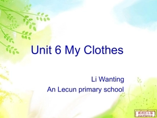 Unit-6-My-Clothes