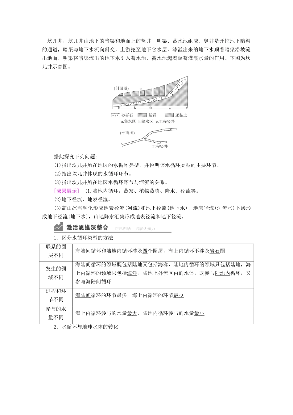 高中地理 第三章 地球上的水 第1节 水循环学案 新人教版必修1-新人教版高一必修1地理学案_第3页