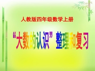大数的认识整理和复习