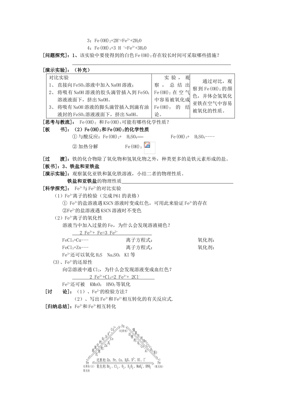 高中化学 《几种重要的金属化合物》学案24 新人教版必修1_第2页