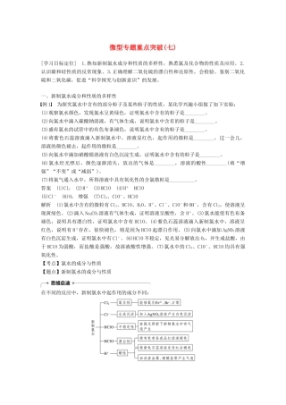 高中化学 专题4 硫、氮和可持续发展 微型专题重点突破（七）学案 苏教版必修1-苏教版高一必修1化学学案