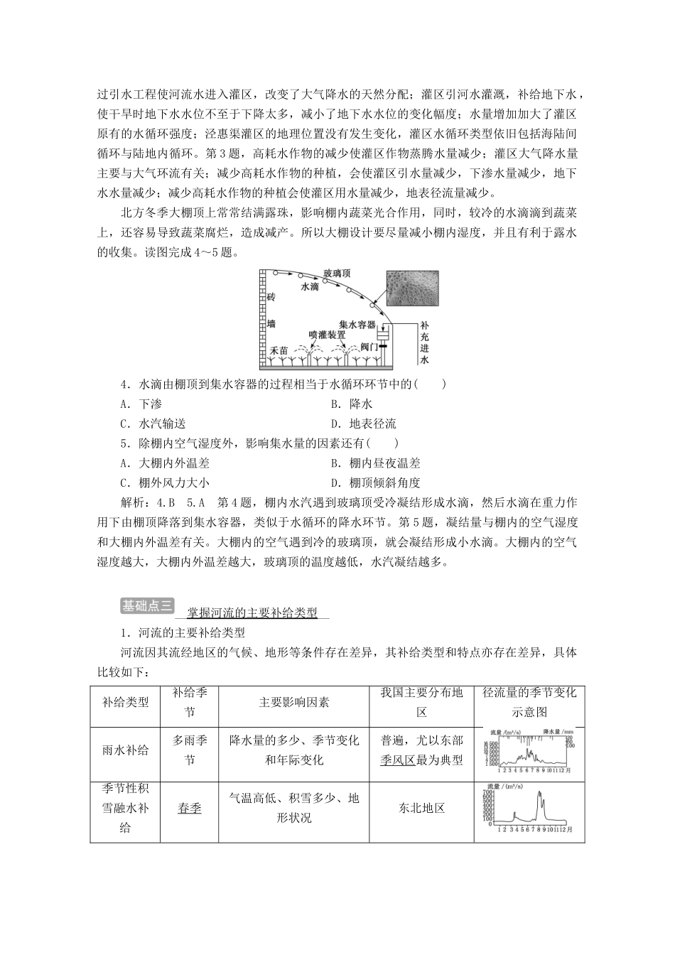 高考地理一轮复习 第三章 地球上的水 第一讲 自然界中的水循环和水资源的合理利用学案-人教版高三全册地理学案_第3页