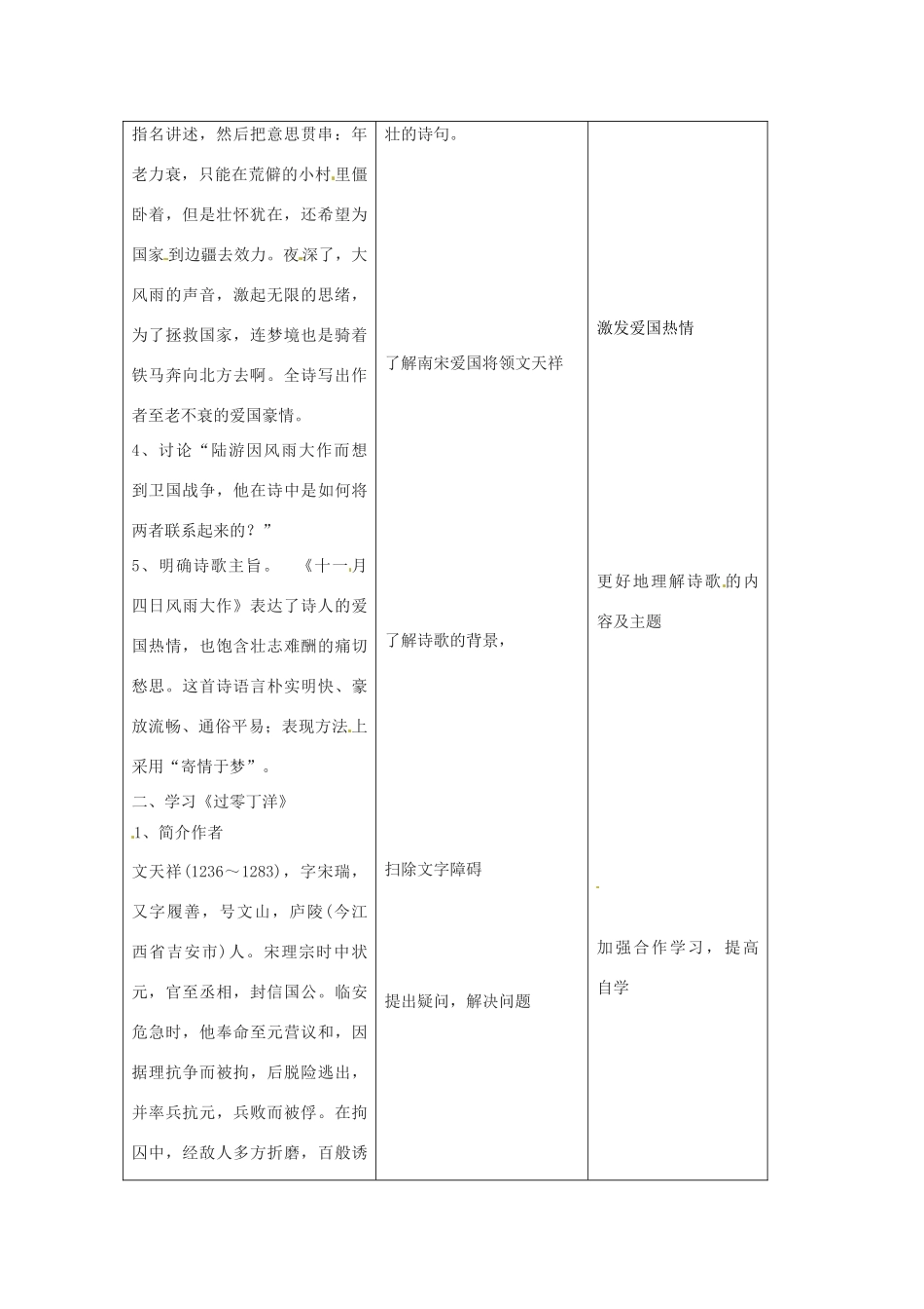 江苏省昆山市锦溪中学八年级语文上册 古诗四首（第2课时）教案 苏教版_第2页