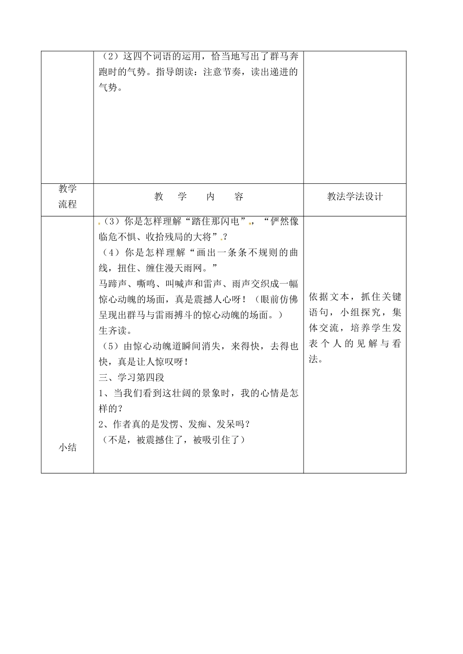 吉林省长春市九年级语文上册 第二单元 5 巩乃斯的马教案2 长春版-长春版初中九年级上册语文教案_第2页