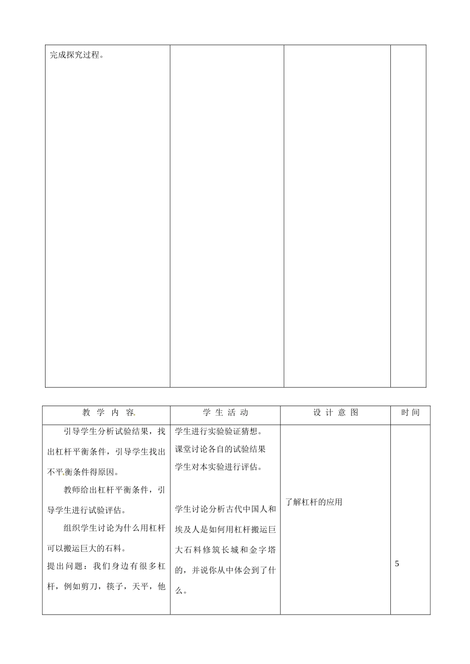 辽宁省大连市八年级物理《杠杆》教案_第2页