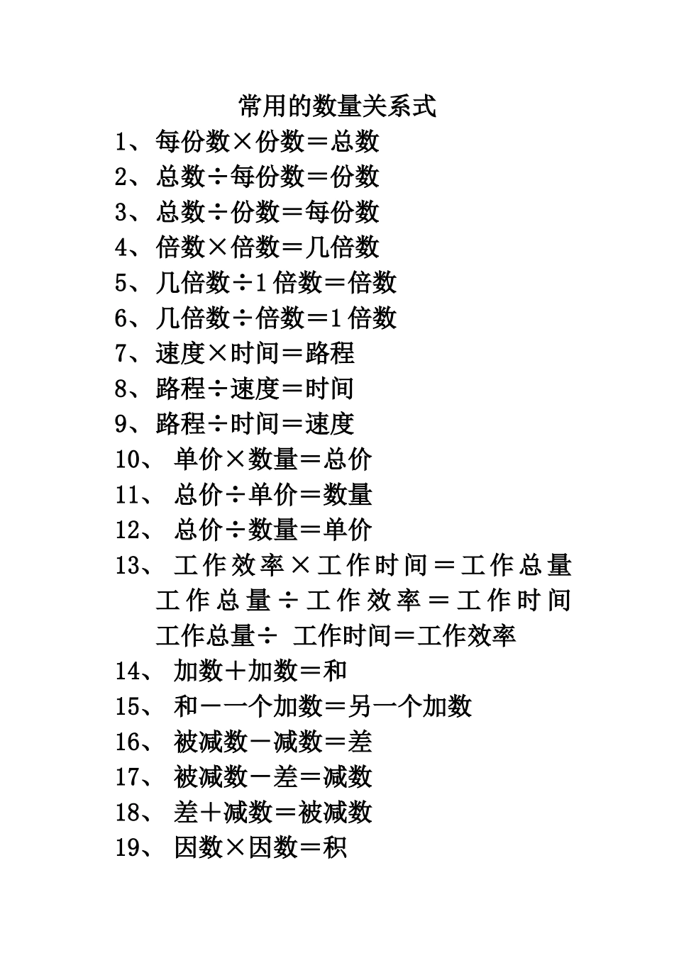 常用的数量关系式_第1页