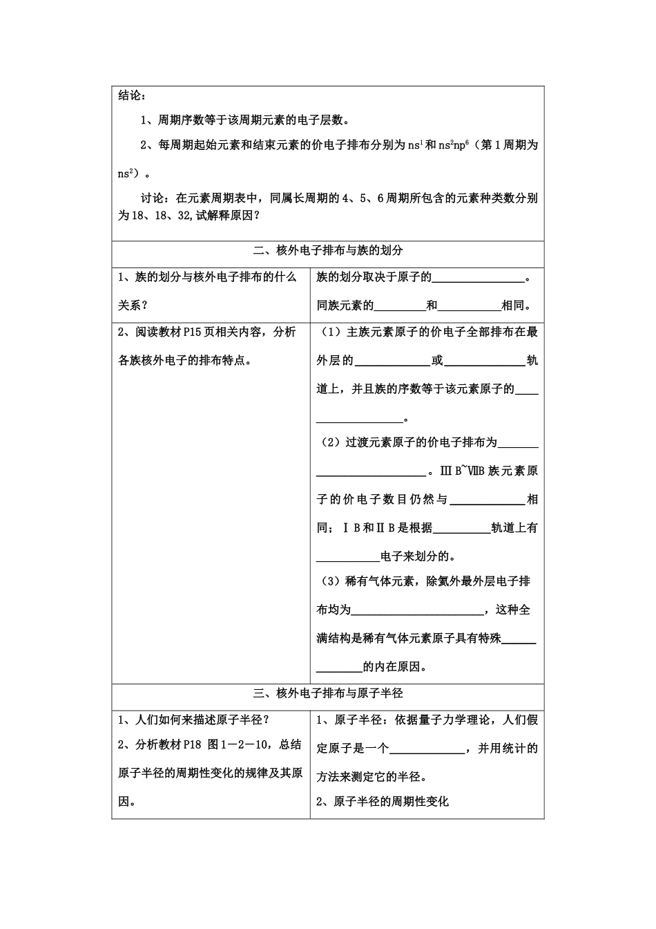 高中化学 1.2.2《原子结构和元素周期表》学案 鲁科版_第2页