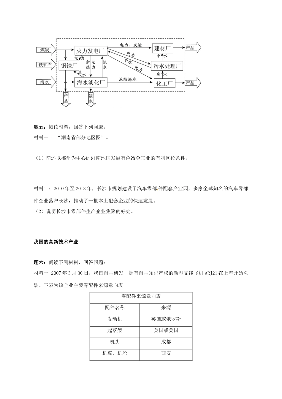 高中地理 区域地理专项突破课程 第20讲 中国的工业生产学案-人教版高三全册地理学案_第3页