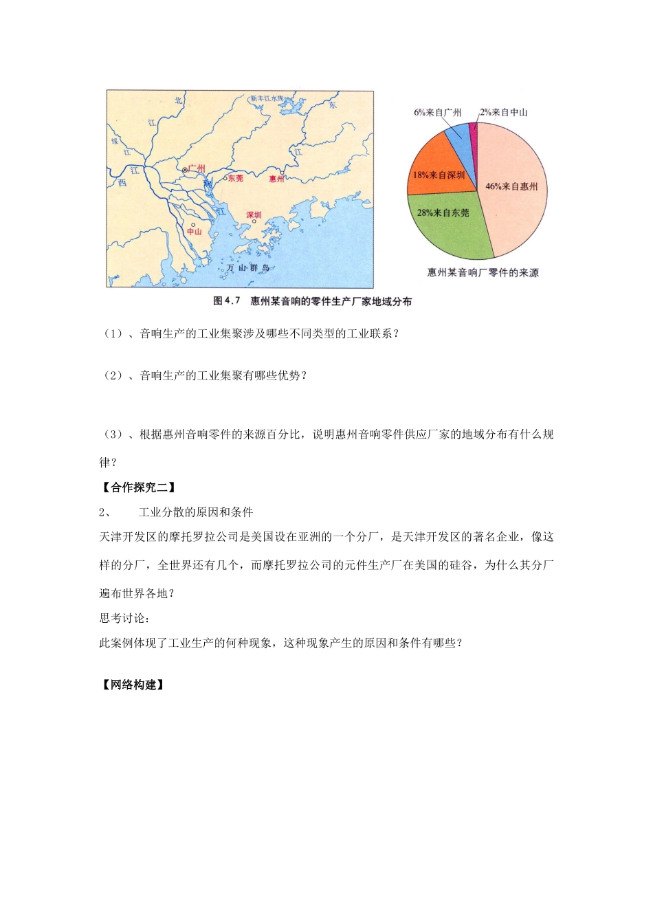 高中地理 3.2 工业生产与地理环境（第2课时）导学案 鲁教版必修2-鲁教版高一必修2地理学案_第3页