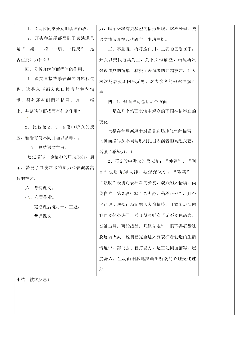 山东省郯城三中七年级语文《口技》教案二 人教新课标版_第2页