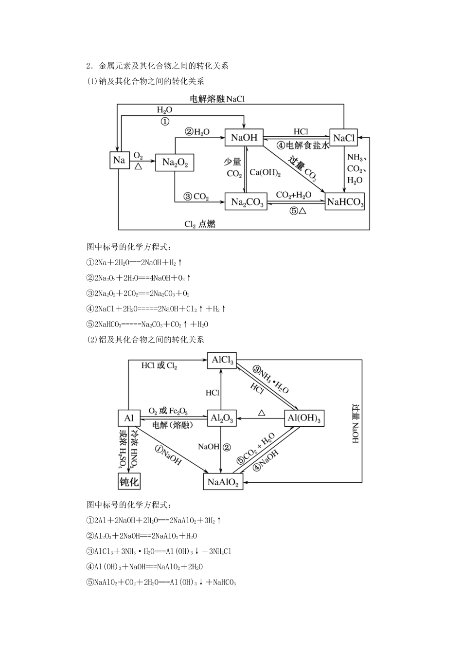 高考化学二轮复习 第9讲 金属元素及其化合物学案-人教版高三全册化学学案_第2页