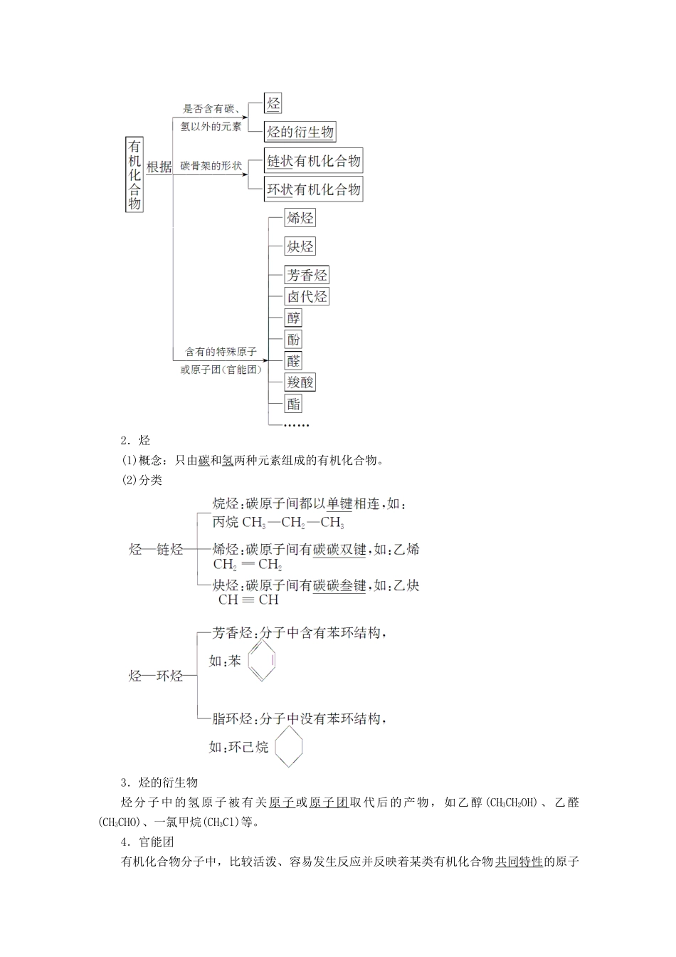 高中化学 第1章 有机化合物的结构与性质 第1节 认识有机化学导学案 鲁科版选修5-鲁科版高二选修5化学学案_第3页
