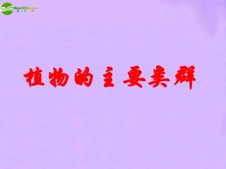 科学：第六章第2节植物的主要类群（华师大版七年级上）