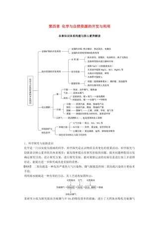 高中化学 第四章 化学与自然资源的开发与利用本章知识体系构建与核心素养解读学案 新人教版必修2-新人教版高一必修2化学学案