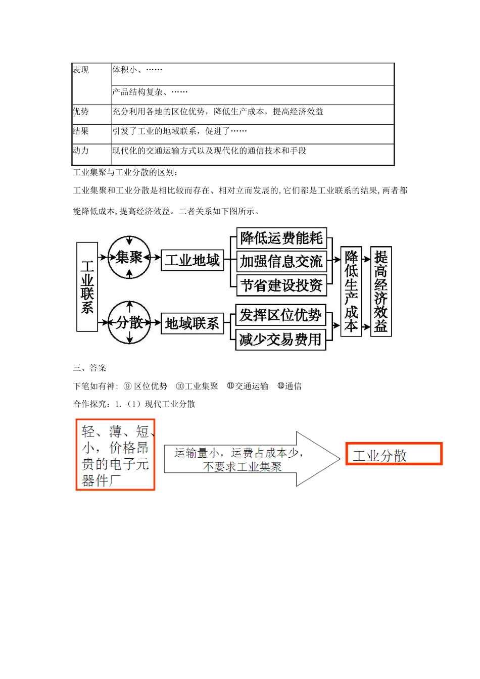 高中地理 4.2 工业地域的形成（第2课时）学案 新人教版必修2-新人教版高一必修2地理学案_第2页