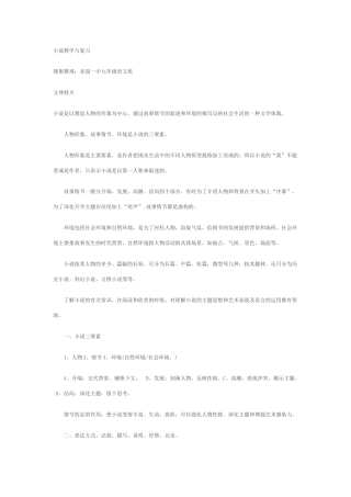 小说教学与复习2