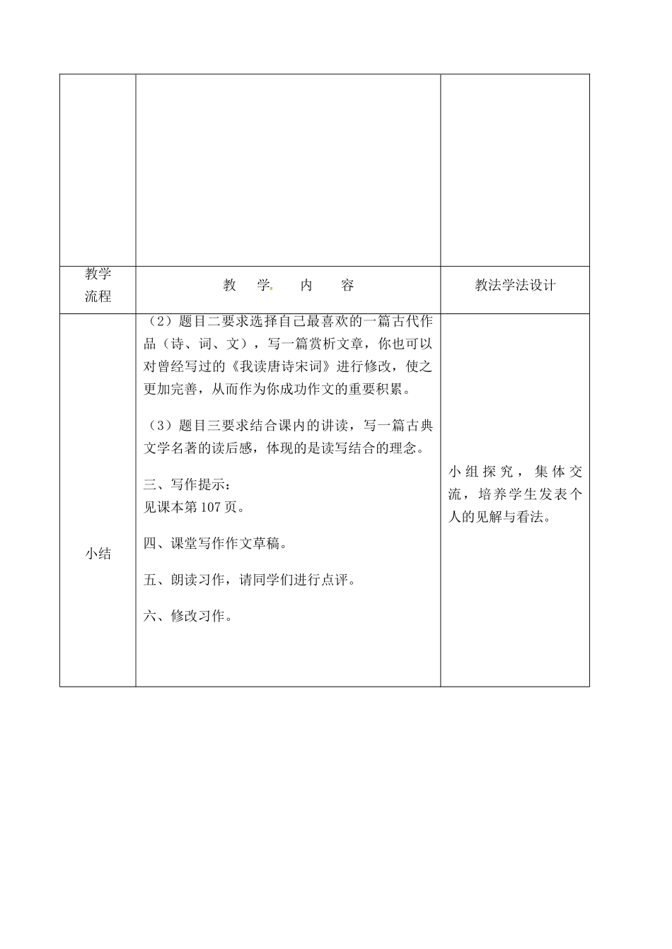 吉林省长春市九年级语文上册 作文六 我读名著（名篇）（1－3）教案 长春版-长春版初中九年级上册语文教案_第2页