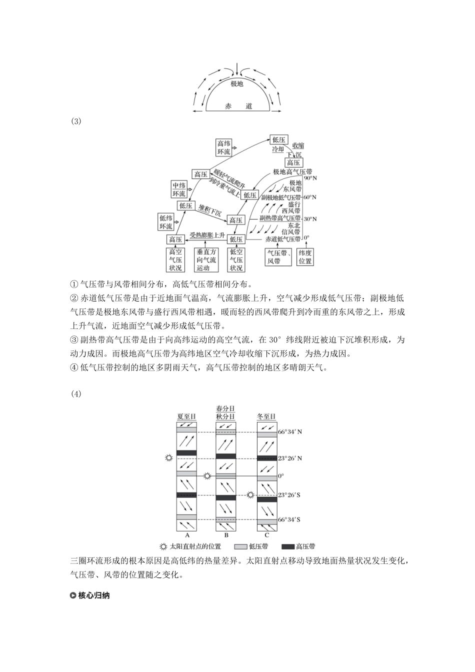 高中地理 第二章 自然地理环境中的物质运动和能量交换 第一节 大气的热状况与大气运动 第3课时学案 中图版必修1-中图版高一必修1地理学案_第3页