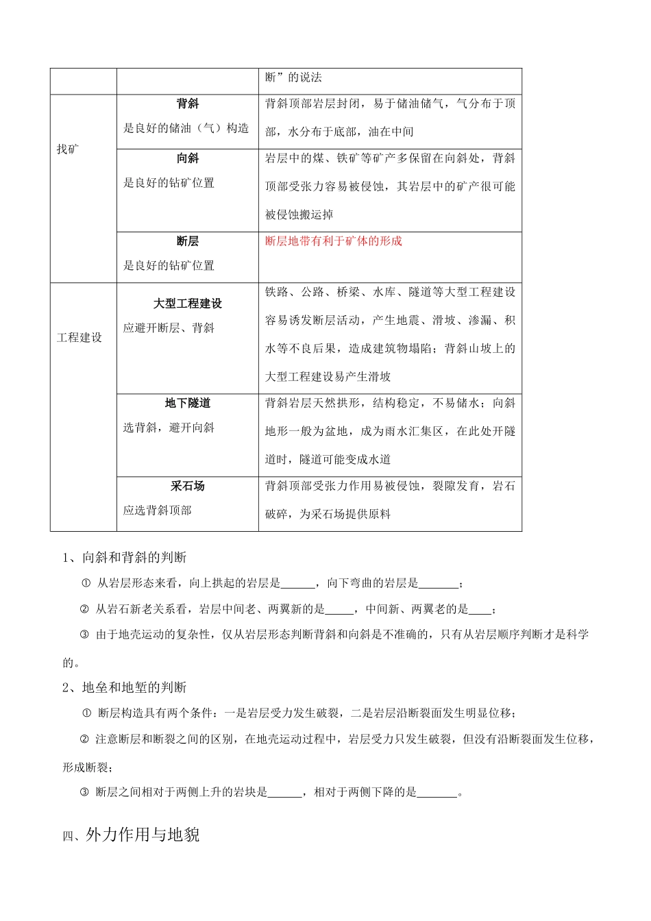 高三地理：3.2《地壳变动与地表形态》学案 旧人教版_第3页