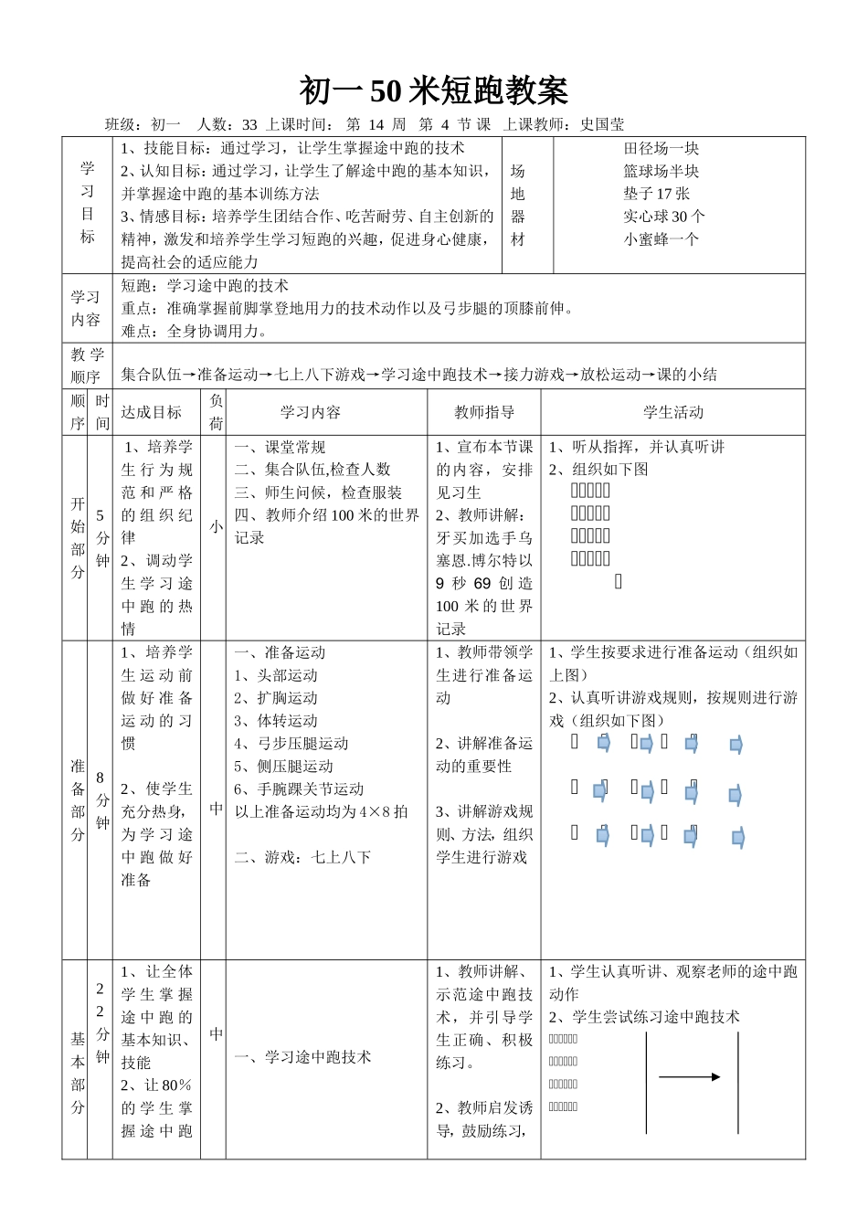 初一体育快速跑教案-(3)_第1页