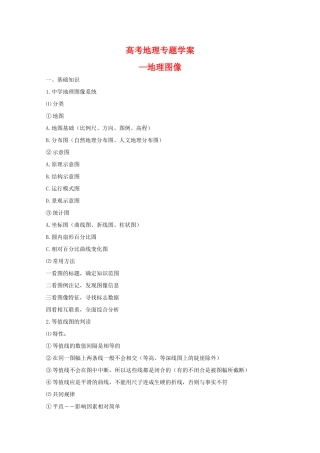 高三地理高考专题学案—地理图像 旧人教版