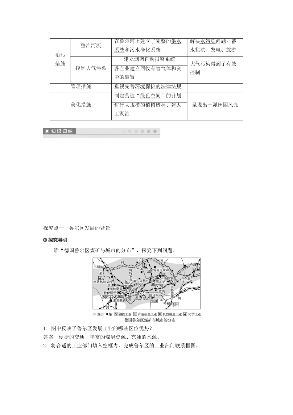 高中地理 第三单元 区域资源、环境与可持续发展 第二节 资源开发与区域可持续发展学案 鲁教版必修3-鲁教版高一必修3地理学案_第2页